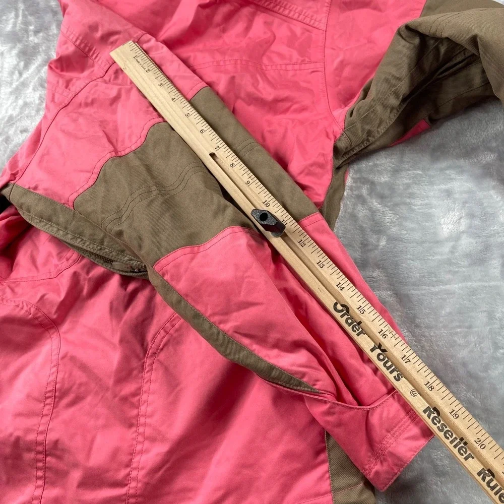 Obermeyer Ski Jacket Girls Size 12 Pink Brown Waterproof Adjustable Hood